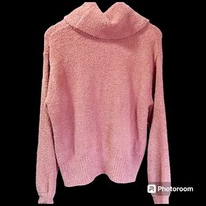 Jessica Simpson Cowl Neck Sherpa Sweater, Large (L), Tan